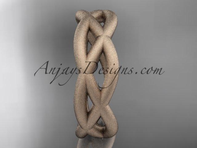 14kt rose gold matte finish wedding band ADLR392G - AnjaysDesigns