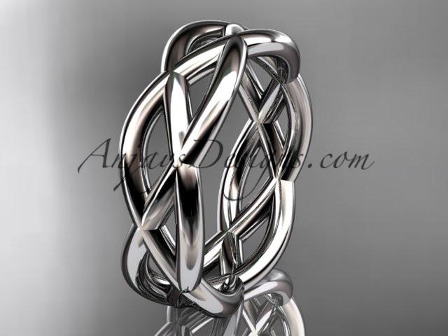 platinum wedding band ADLR392G - AnjaysDesigns