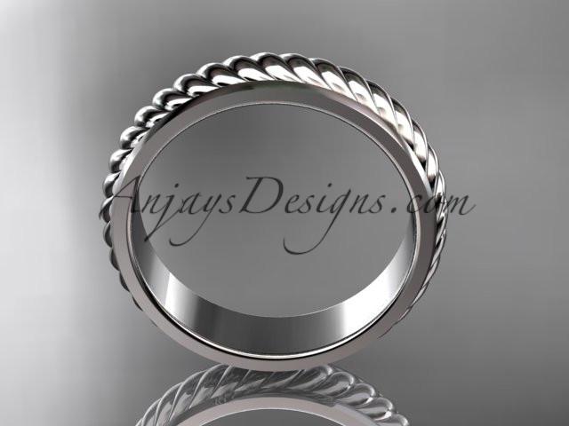 platinum wedding band ADLR399G - AnjaysDesigns