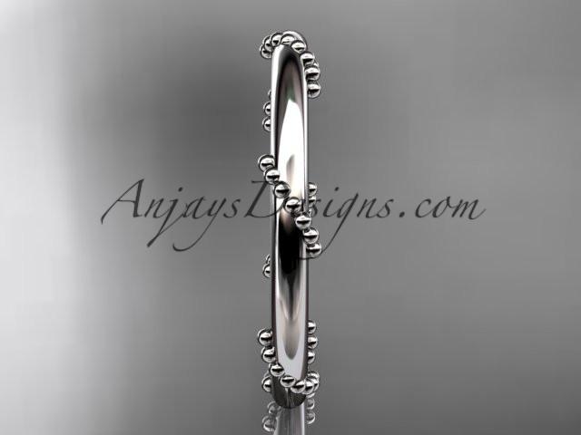 platinum engagement ring, wedding band ADLR502G - AnjaysDesigns