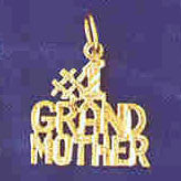 14K GOLD SAYING CHARM - #1 GRANDMOTHER #10017