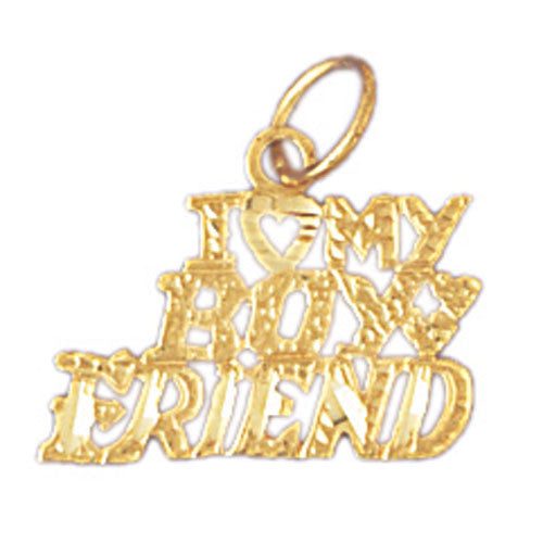 14K GOLD SAYING CHARM - I LOVE MY BOYFRIEND #10115