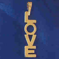 14K GOLD SAYING CHARM - LOVE #10214
