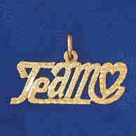 14K GOLD SAYING CHARM - TE AMO #10240