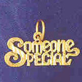 14K GOLD SAYING CHARM - SOMEONE SPECIAL #10265