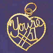 14K GOLD SAYING CHARM - YOU'RE #1 #10271