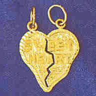 14K GOLD SAYING CHARM - SWEETHEART #10276