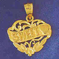 14K GOLD SAYING CHARM - SWEET #10278