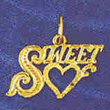 14K GOLD SAYING CHARM - SWEET #10284