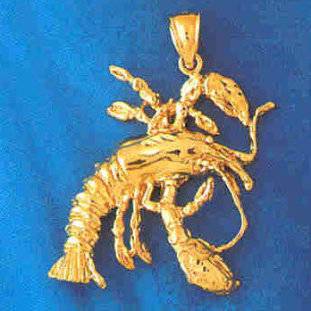 14K GOLD NAUTICAL CHARM - LOBSTER #1033