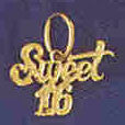 14K GOLD SAYING CHARM - SWEET 16 #10342