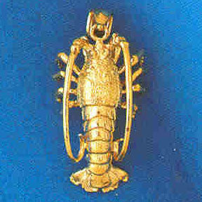 14K GOLD NAUTICAL CHARM - LOBSTER #1035
