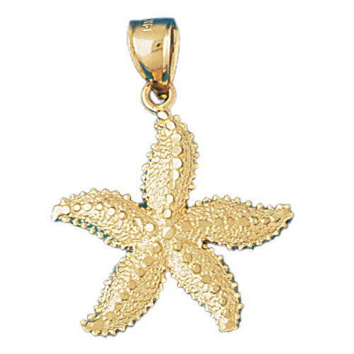14K GOLD NAUTICAL CHARM - STARFISH, We Specialize in 14Kt Gold charms, 14k gold Pendants,14k gold necklaces,14k Gold Bracelets,14k Gold Earrings,14k Gold Rings