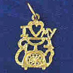 14K GOLD SAYING CHARM - I LOVE MY #10780