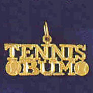 14K GOLD SAYING CHARM - TENNIS BUM #10835