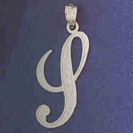 14K WHITE GOLD INITIAL CHARM - S #11567