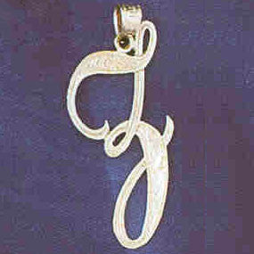 14K WHITE GOLD INITIAL CHARM - Z #11567