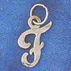 14K WHITE GOLD INITIAL CHARM - F #11569