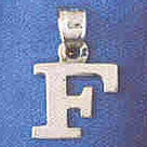 14K WHITE GOLD INITIAL CHARM - F #11570