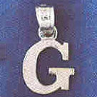 14K WHITE GOLD INITIAL CHARM - G #11570