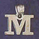 14K WHITE GOLD INITIAL CHARM - M #11570