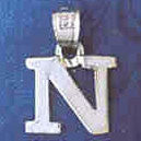 14K WHITE GOLD INITIAL CHARM - N #11570