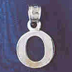 14K WHITE GOLD INITIAL CHARM - O #11570