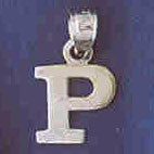 14K WHITE GOLD INITIAL CHARM - P #11570