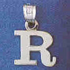 14K WHITE GOLD INITIAL CHARM - R #11570