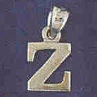 14K WHITE GOLD INITIAL CHARM - Z #11570