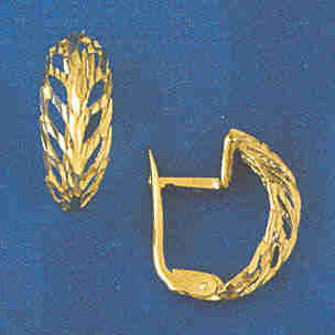 14K GOLD HINGED EARRING #12949