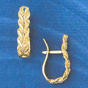 14K GOLD HINGED EARRING #12950