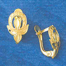 14K GOLD HINGED EARRING #12951