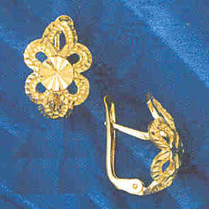 14K GOLD HINGED EARRING #12953