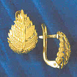 14K GOLD HINGED EARRING #12958