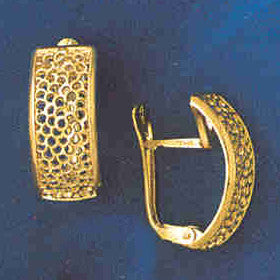 14K GOLD HINGED EARRING #12963