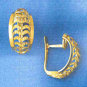 14K GOLD HINGED EARRING #12965