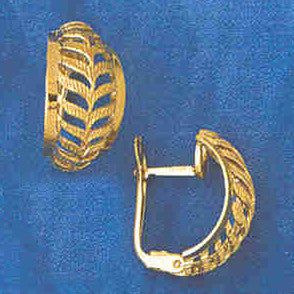 14K GOLD HINGED EARRING #12967