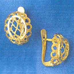 14K GOLD HINGED EARRING #12968
