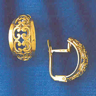 14K GOLD HINGED EARRING #12974