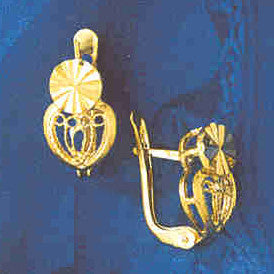 14K GOLD HINGED EARRING #12976
