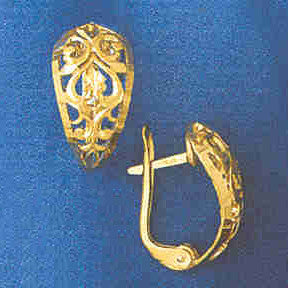 14K GOLD HINGED EARRING #12978