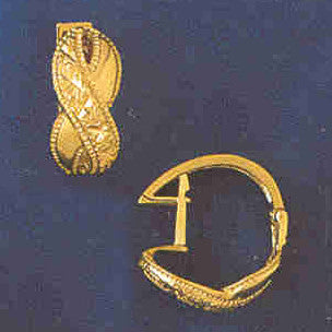 14K GOLD HINGED EARRING #12979
