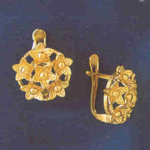 14K GOLD HINGED EARRING #12982