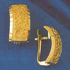 14K GOLD HINGED EARRING #12985