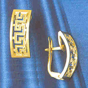 14K GOLD HINGED EARRING #12986