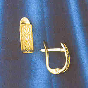14K GOLD HINGED EARRING #12988