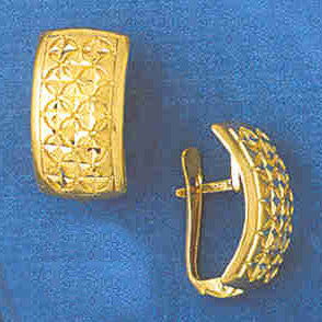 14K GOLD HINGED EARRING #12989