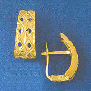 14K GOLD HINGED EARRING #12990