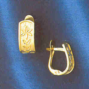 14K GOLD HINGED EARRING #12991
